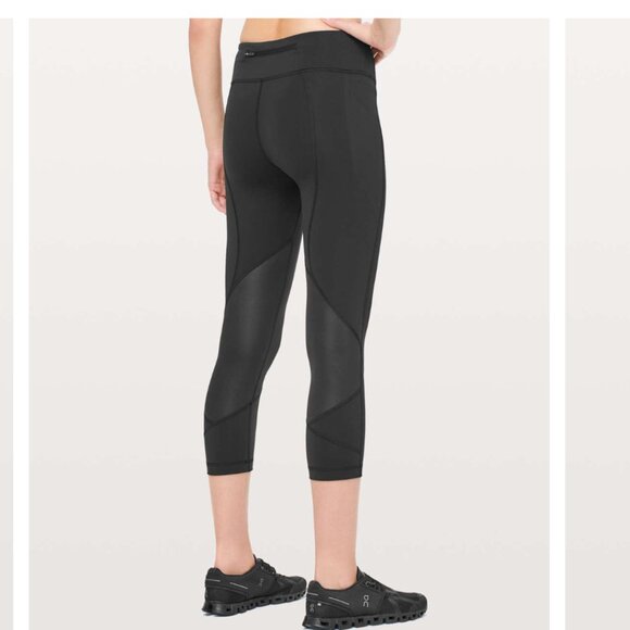 Lululemon Pace Rival High-Rise Crop Luxtreme 22" Black size 6 - Picture 1 of 8